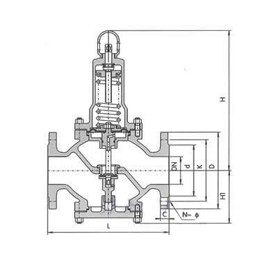 Y416X直接作用彈簧薄膜式減壓閥 ,結構圖
